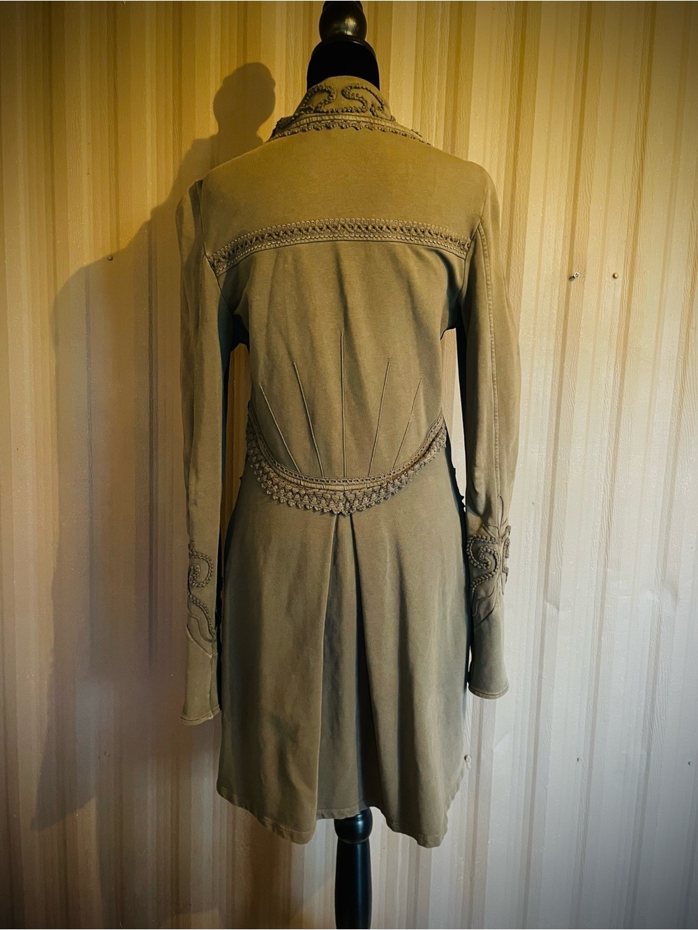 Gretty Zueger Embroidered Longline Jacket Bohemian Western Button Cotton Peru S - Picture 6 of 15